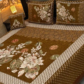 Fancy Velvet Bed Sheet Set - 4 Pieces  FVB 215